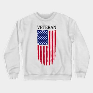 Veteran distressed Flag Crewneck Sweatshirt